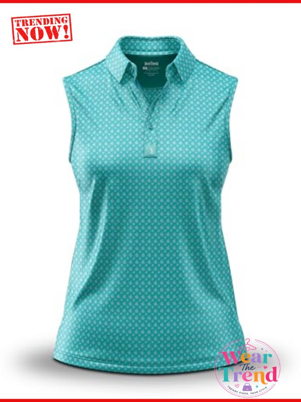 Sleeveless Golf Polo UPF 50 Moisture Wicking Polyester Spandex Athletic